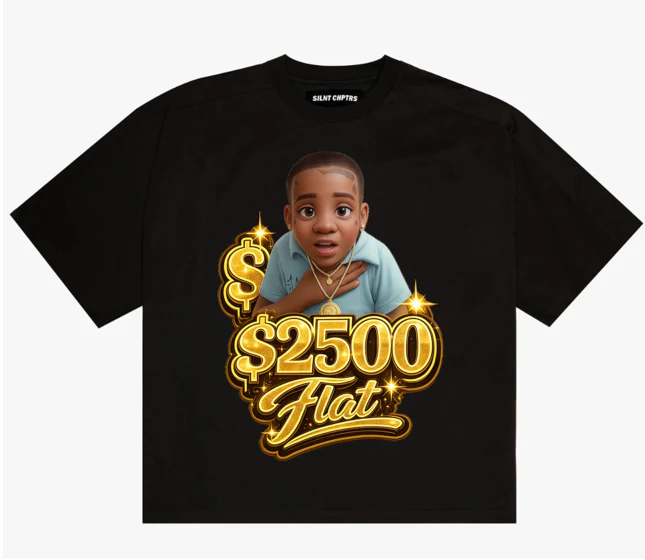 $2500 Flat graphic Tee Oversize - Image 3