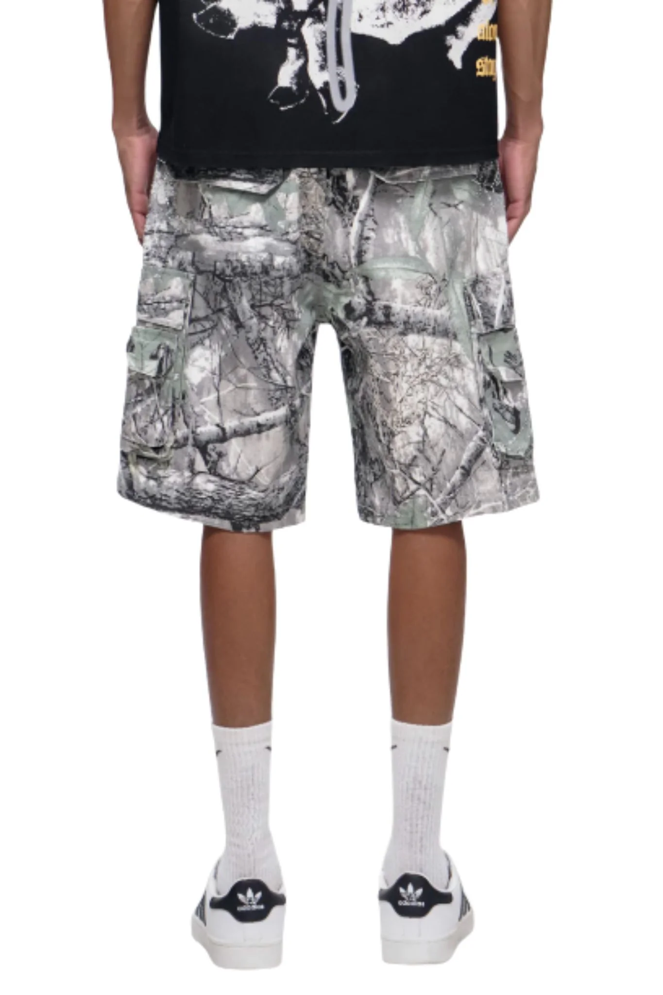 TRNCHS | Abandon-gray Camo Denim Shorts - Image 2