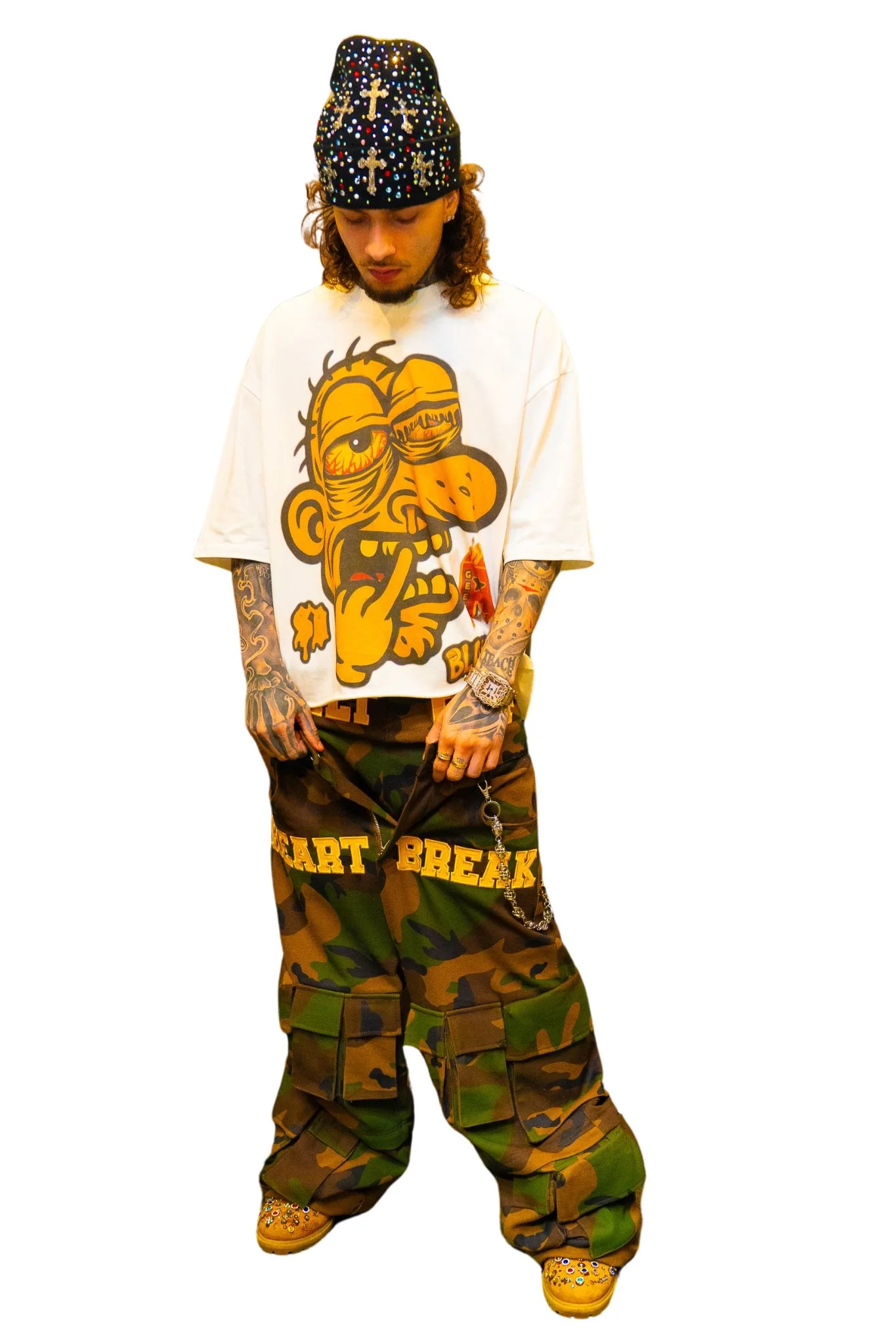 BUILT OF HEARTBREAK - V2 Double Waist Camo Cargo - Image 3
