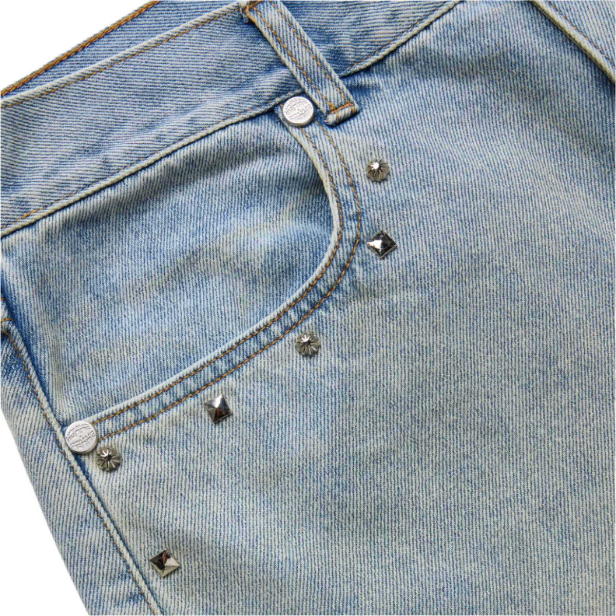 HOMME+FEMME Studded Denim Shorts - Image 3