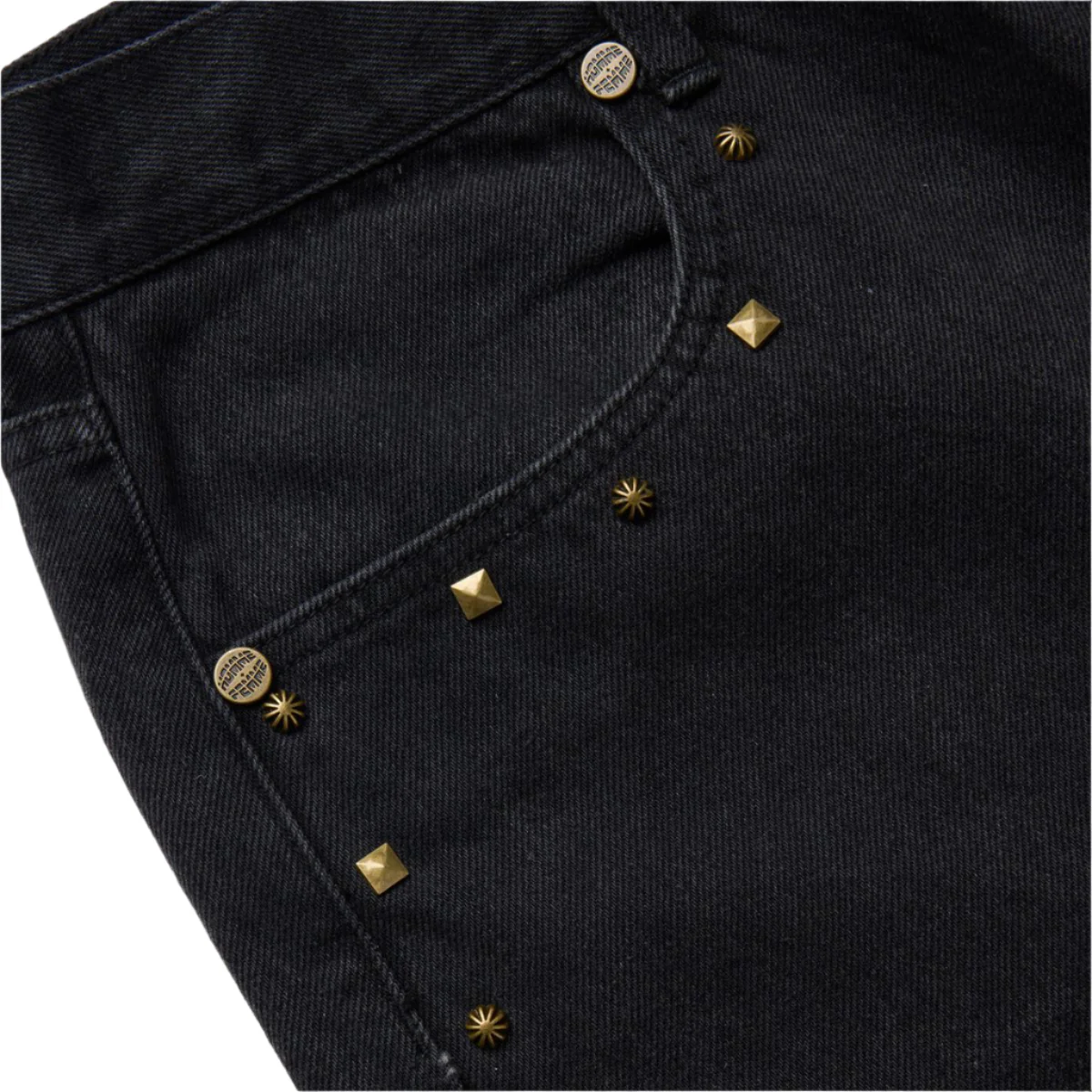 HOMME+FEMME Studded Denim Shorts - Image 3