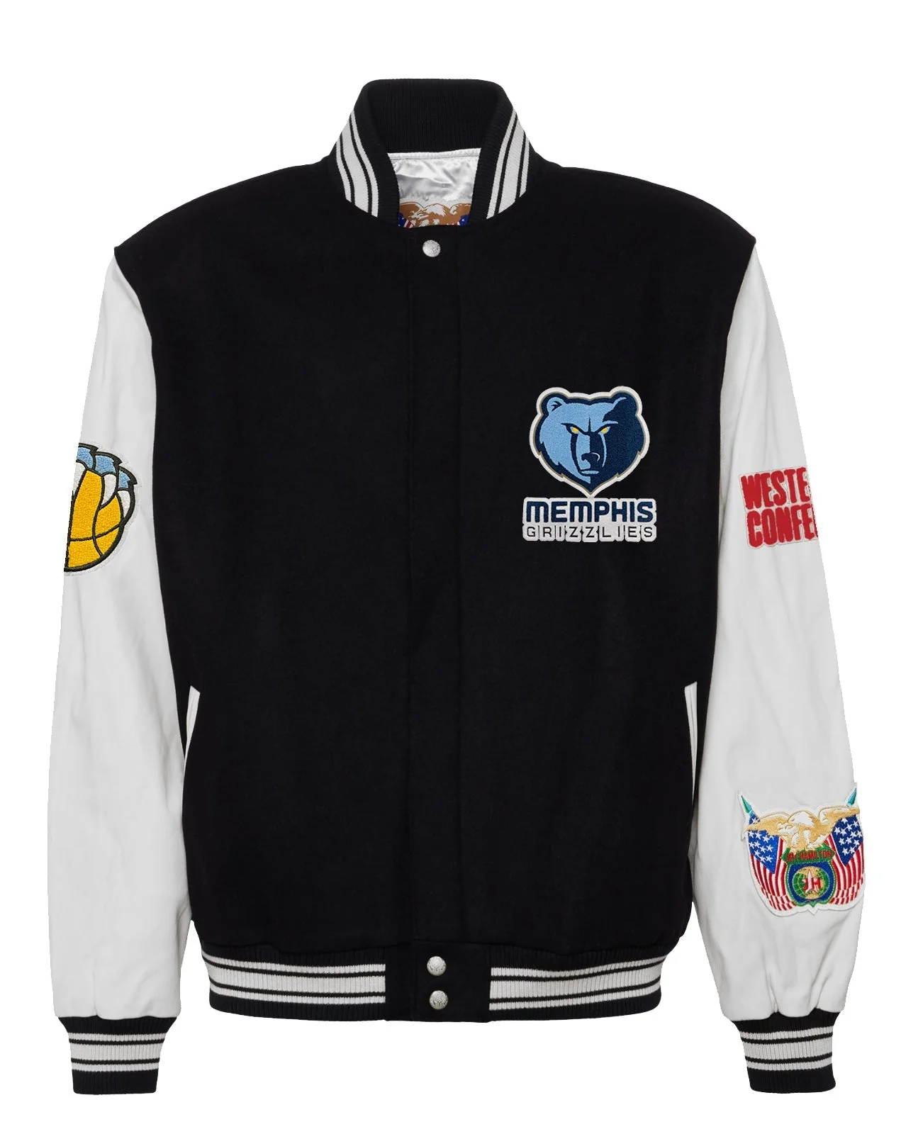 MEMPHIS GRIZZLIES WOOL & LEATHER JACKET - Image 4