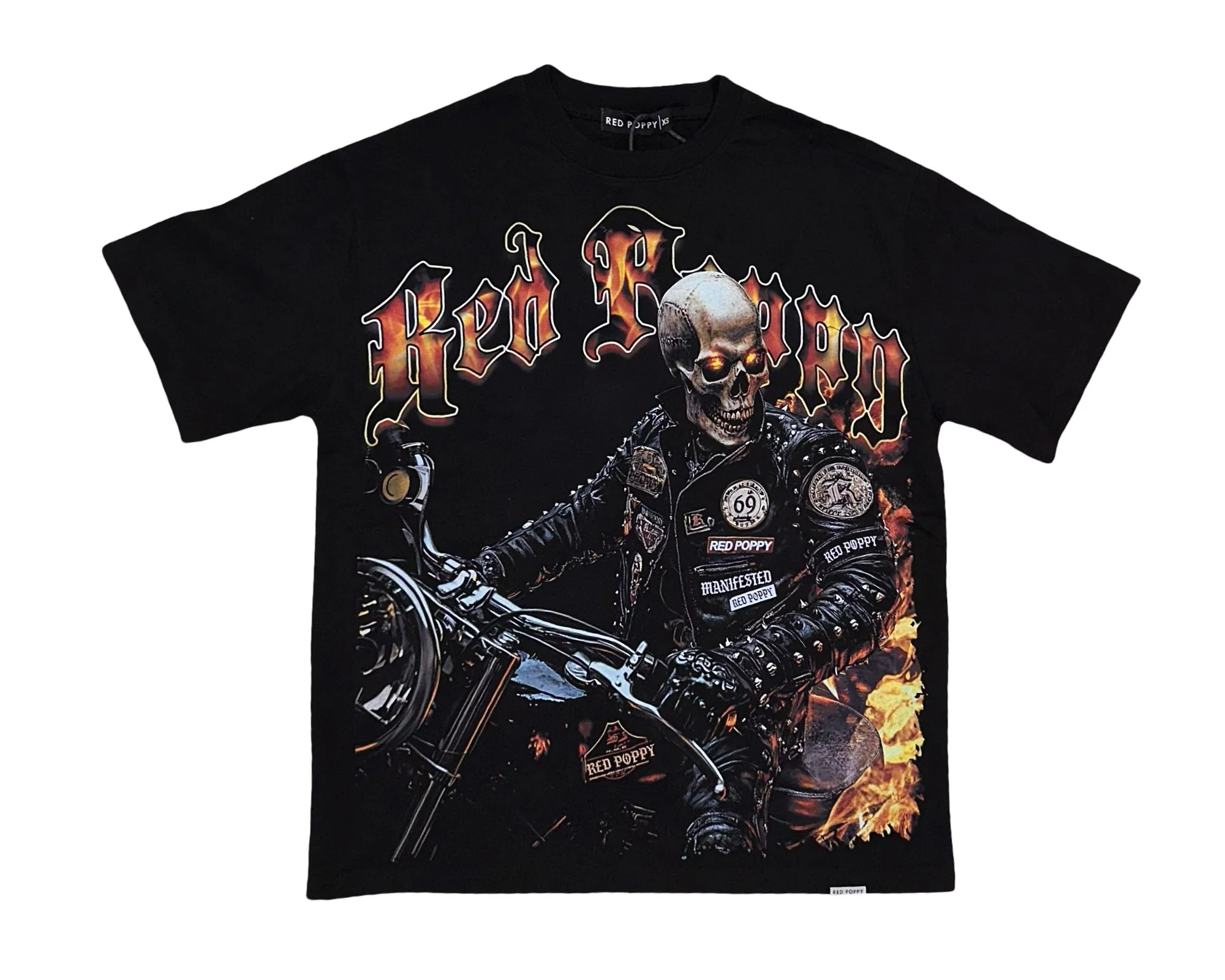 Red Poppy Men's Black T-Shirt - Image 2