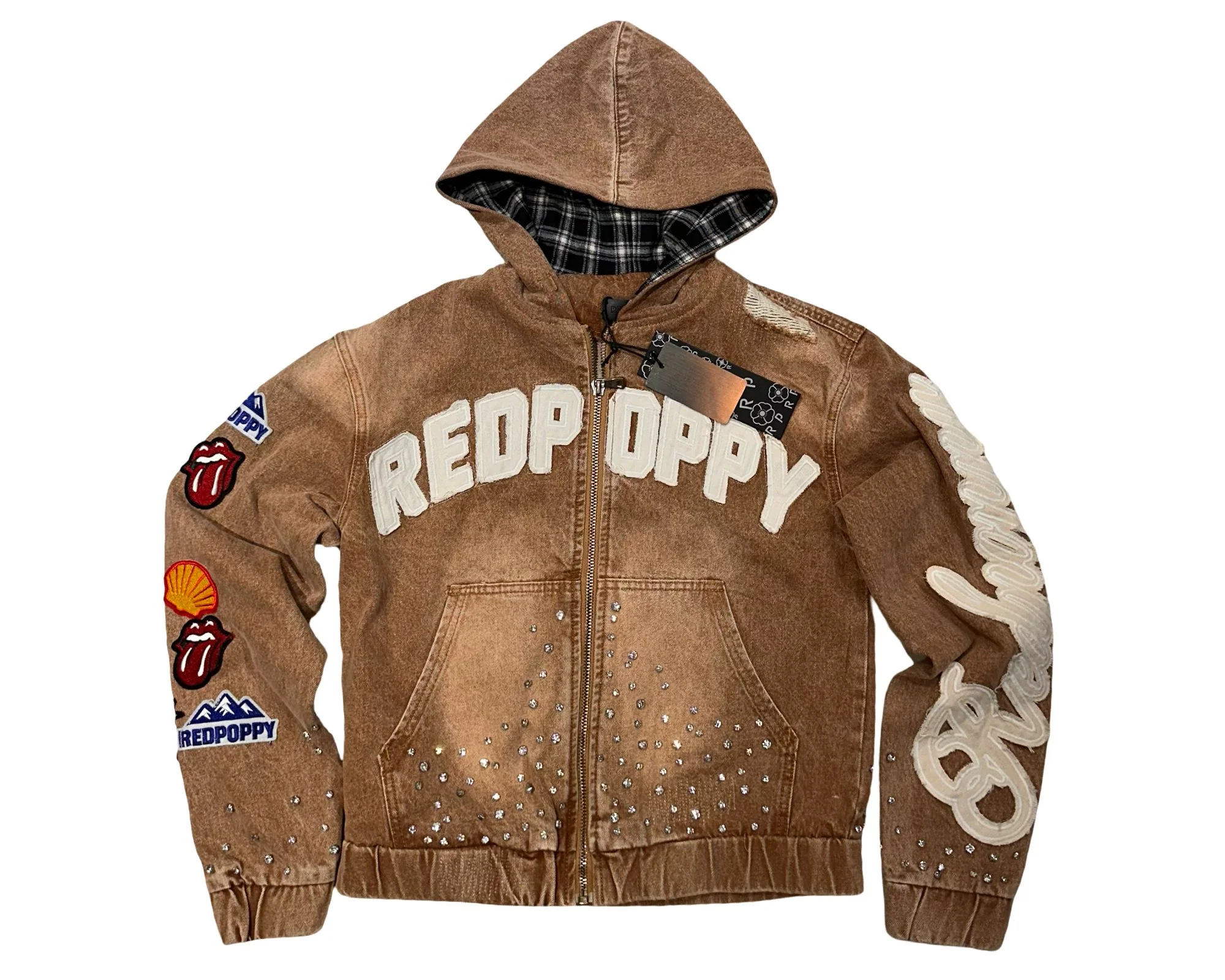 Red Poppy Brown Jacket - Image 2