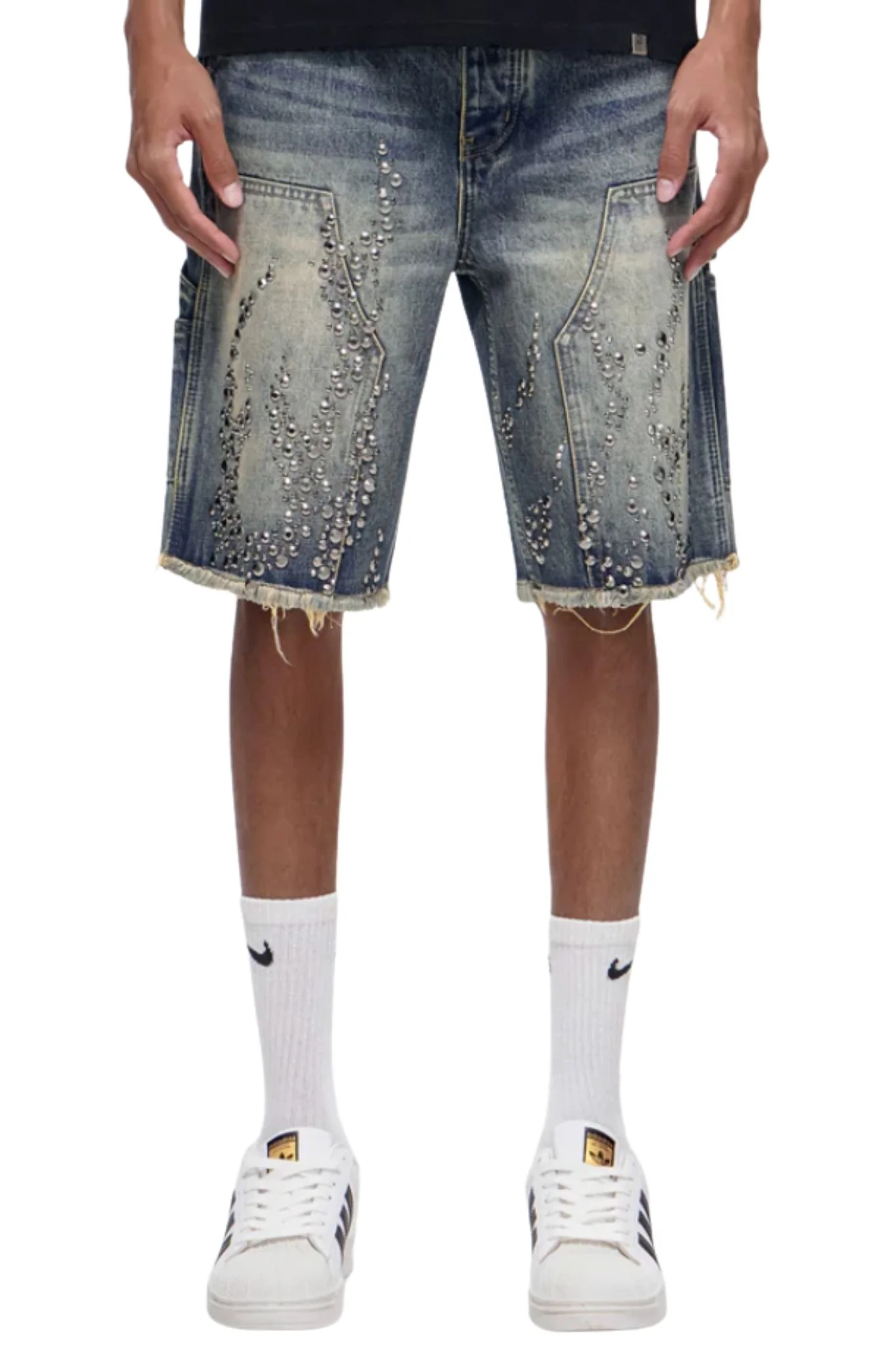 TRNCHS | Shrapnel  Denim Shorts