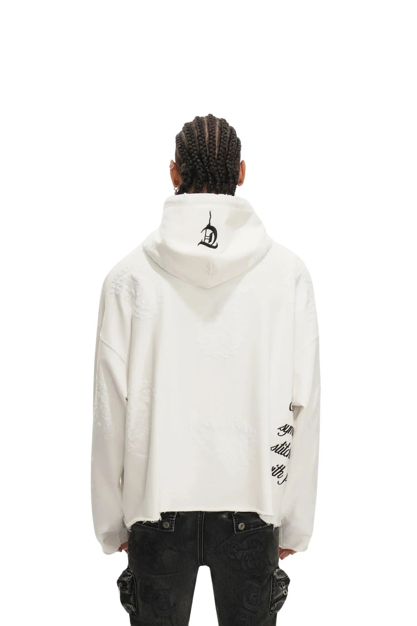 Trnchs | "Paisley Command" White Hoodie - Image 2