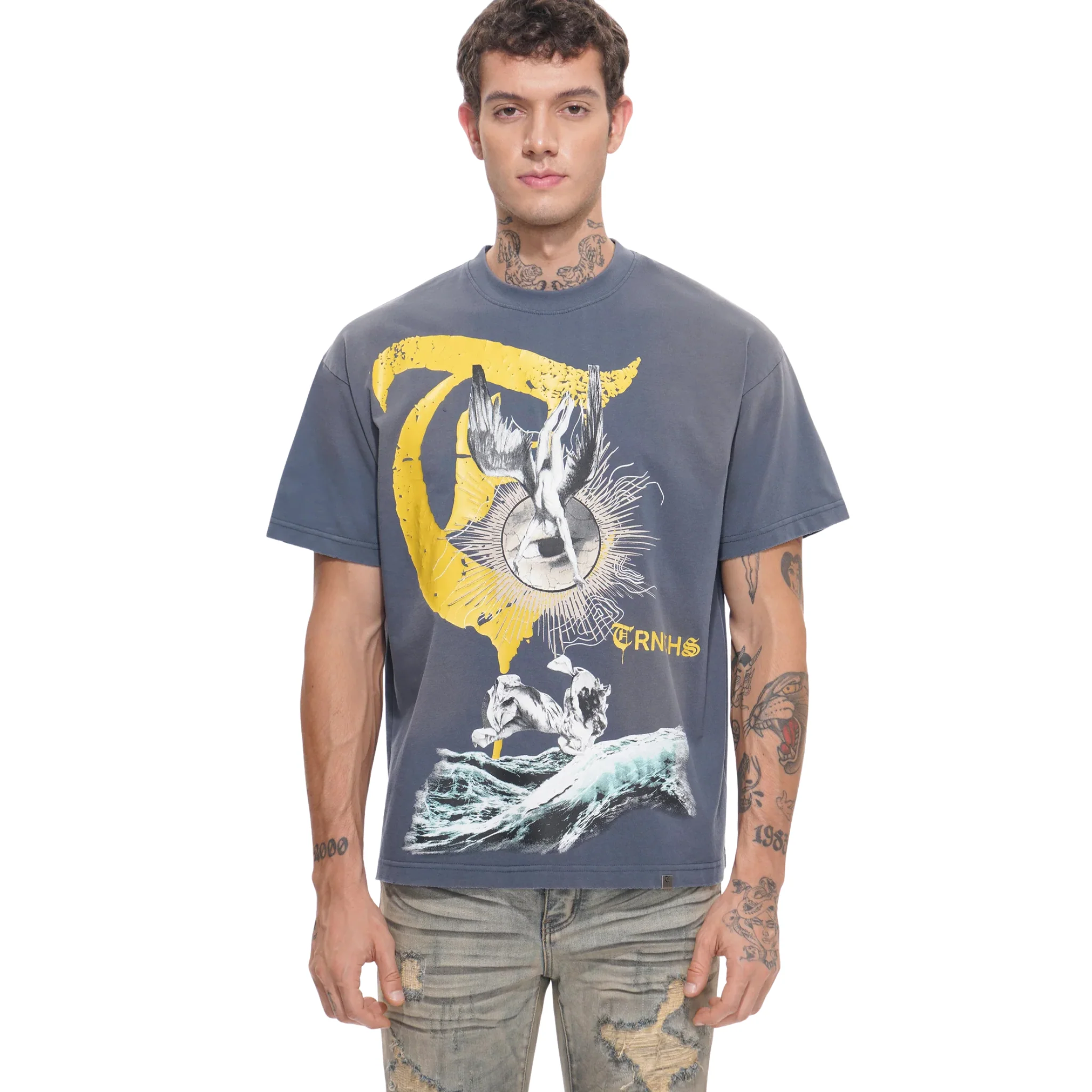 TRNCHS Weight Of Wings Navy Blue Tee