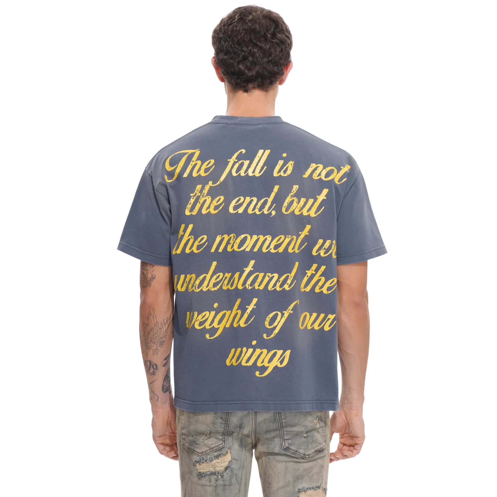 TRNCHS Weight Of Wings Navy Blue Tee - Image 2