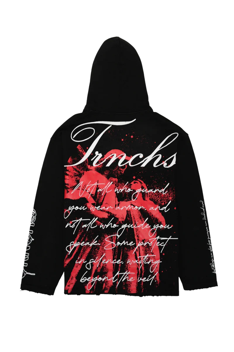 TRNCHS GUIDED GUIDED BY GHOSTS WHITE HOODIE - Image 3