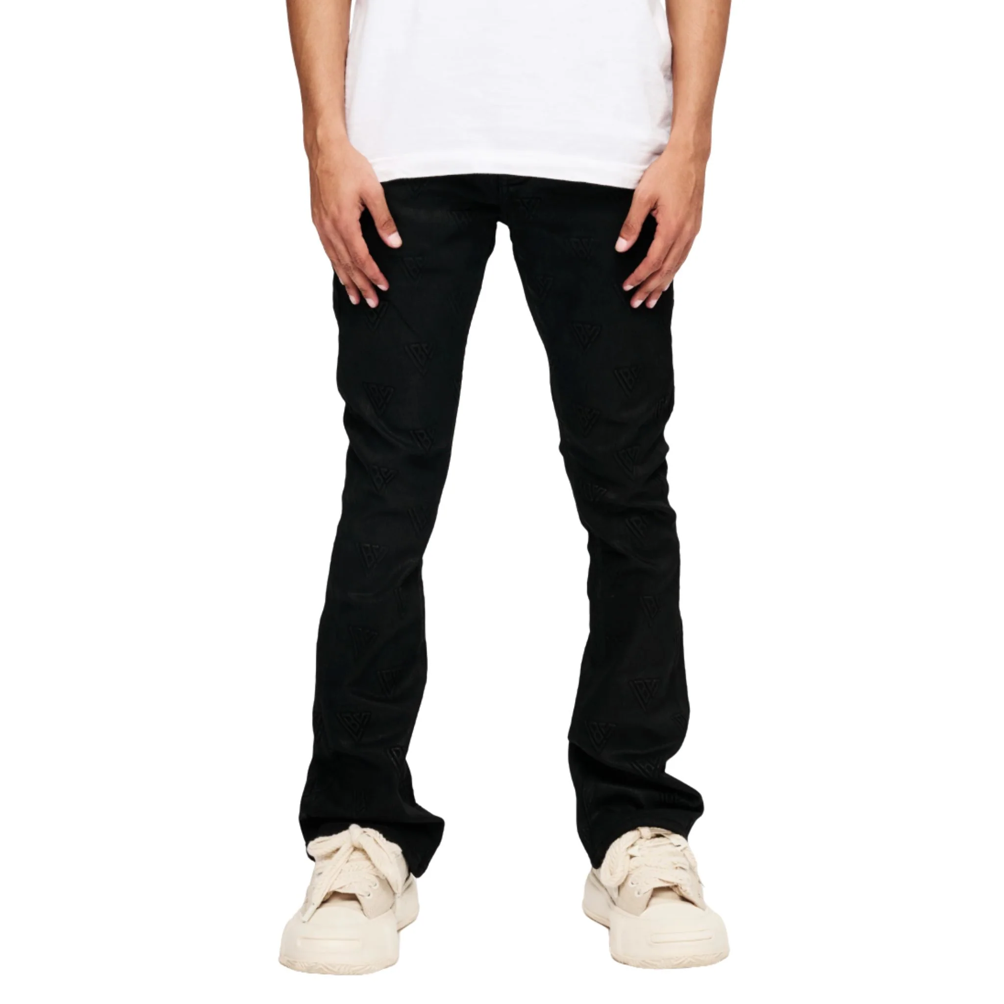 VALABASAS TAGGED STACKED FLARE JEAN