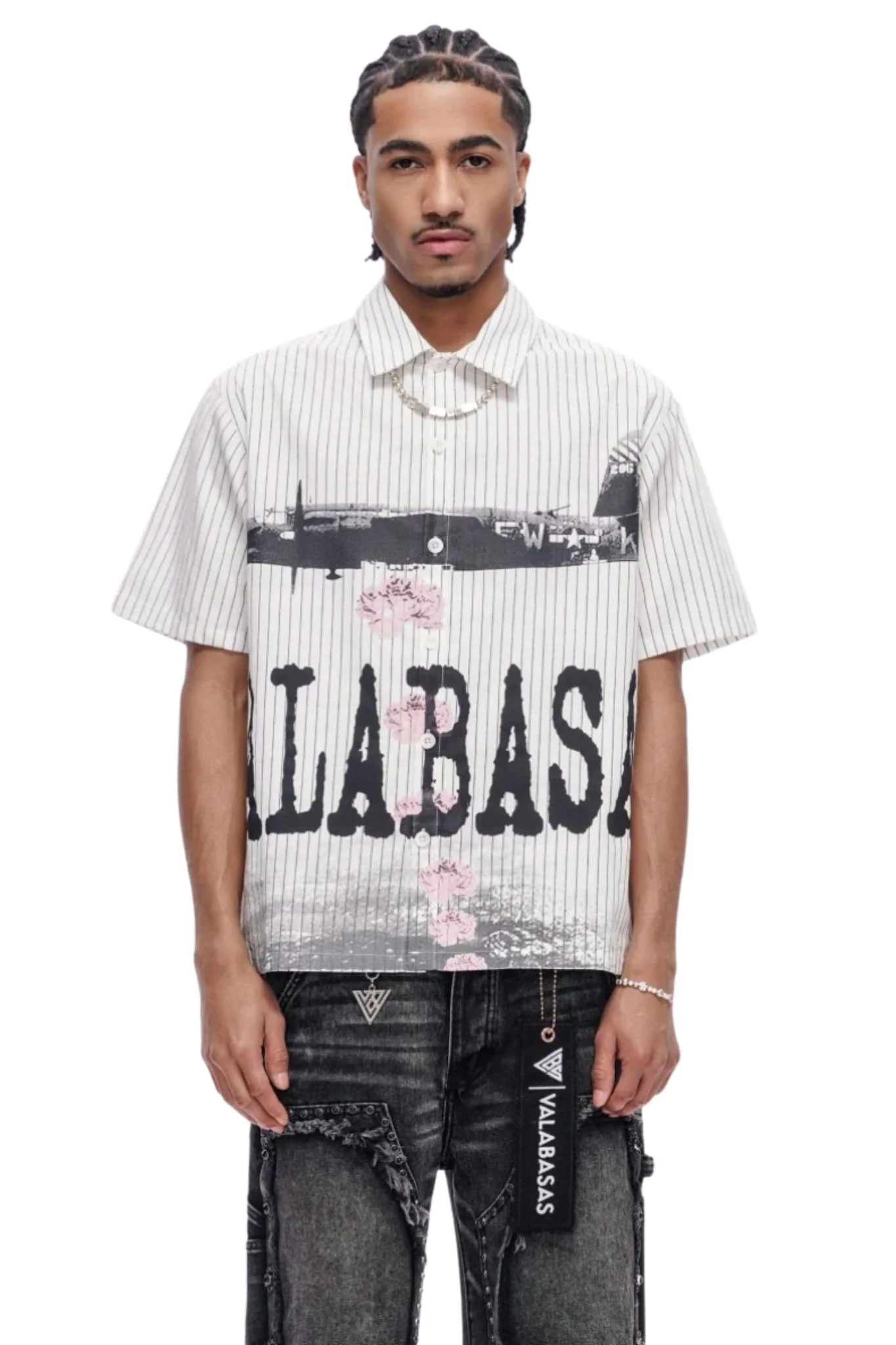 VALABASAS | Flower Bomb Pin-striped Bd