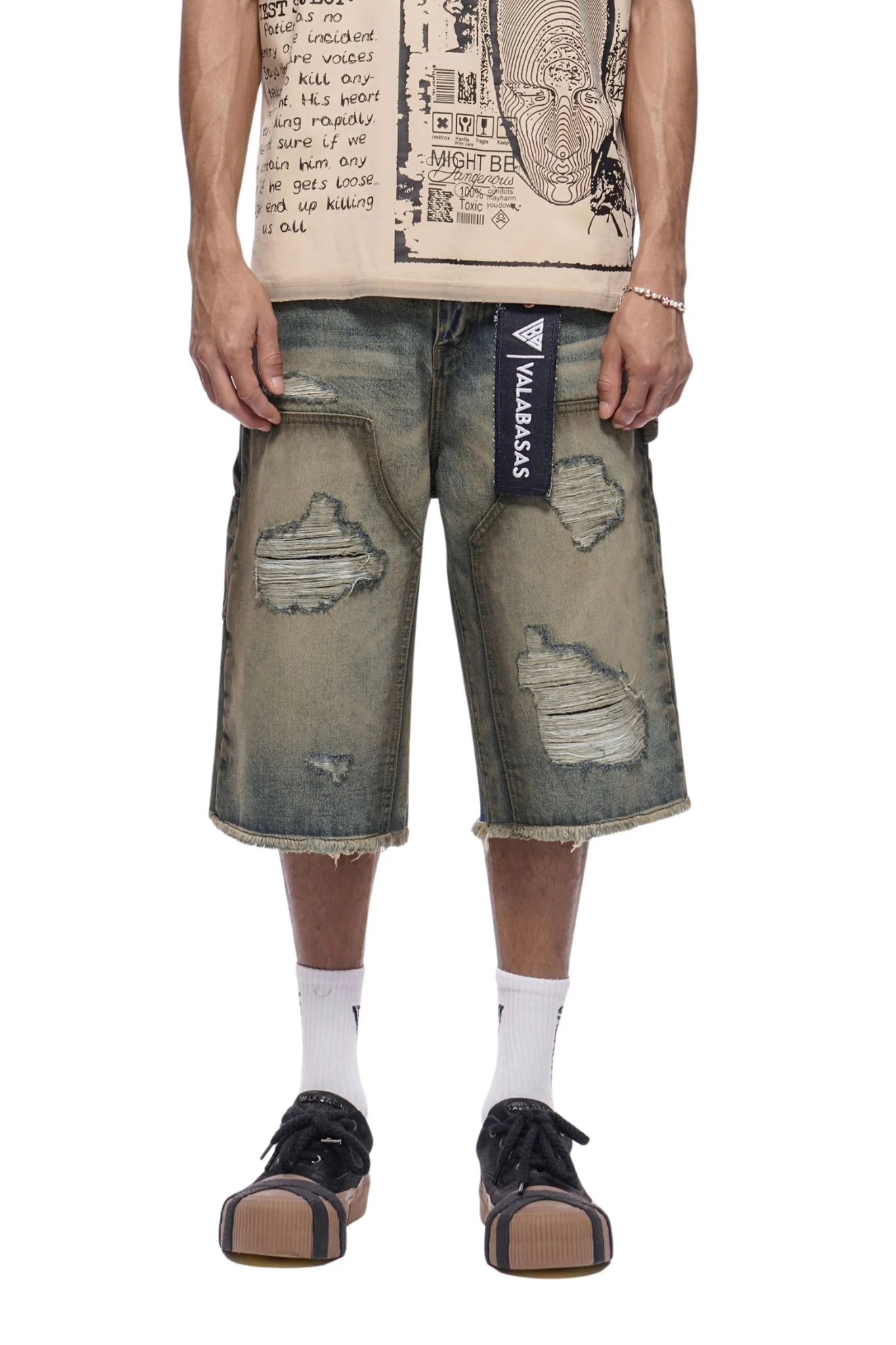 VALABASAS | "Revolt" Baggy Denim Shorts - Image 3
